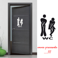 Stickers autocollant pour la porte des wc toilettes