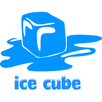 Stickers déco cuisine frigo Ice cube glaçon