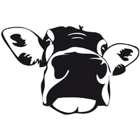 Stickers tête de vache