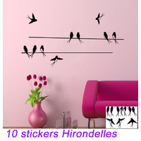 Stickers Hirondelles lot de 10