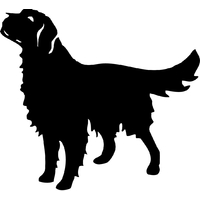 Stickers autocollant chien Golden Retriever