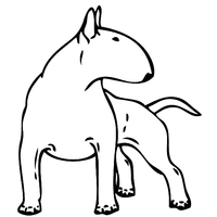 Stickers autocollant chien Bull terrier