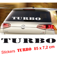 Stickers autocollant tuning TURBO pare soleil ou hayon