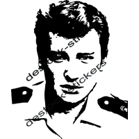 Stickers Johnny Hallyday militaire
