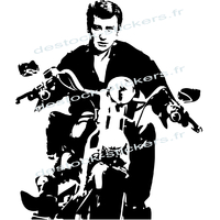 stickers Johnny Hallyday Harley Davidson