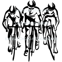 Stickers vélo 3 cyclistes