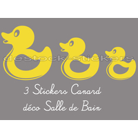 3 Stickers canard salle de bain
