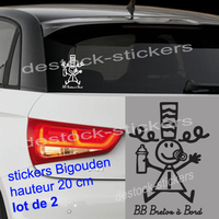stickers bigouden breton Bébé à Bord lot de 2