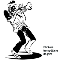 Stickers musique Jazz trompettiste