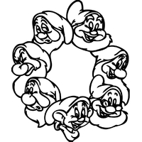 Stickers enfants les 7 nains