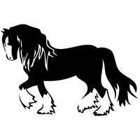 Stickers cheval Frison 2