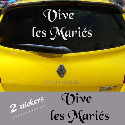 Stickers Mariage 2 x VIVE LES MARIES