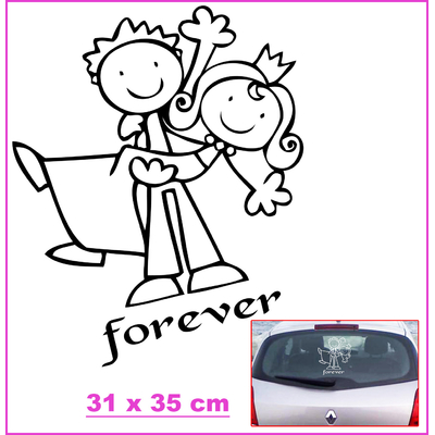 Stickers Mariage Couple forever 31 x 35