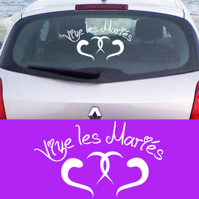 Stickers vive les maries coeurs