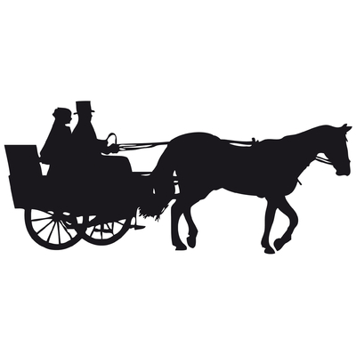 stickers cheval attelage