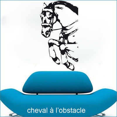 stickers cheval à l'obstacle