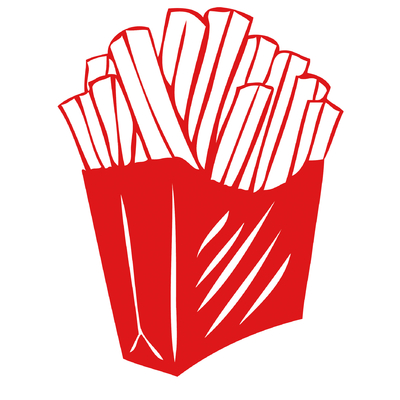 Stickers cornet de frites snack