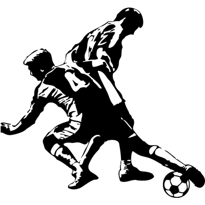 stickers 2 joueurs foot