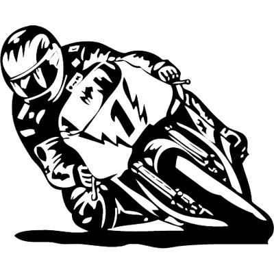 Sticker moto motard