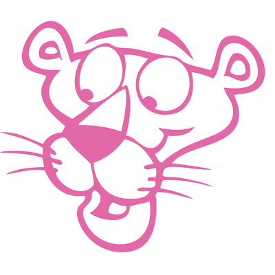 Stickers Tête panthere rose