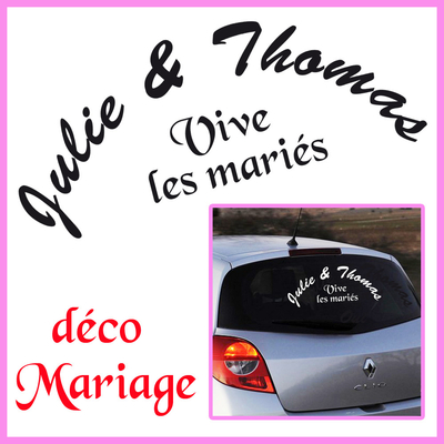stickers prénoms des mariés