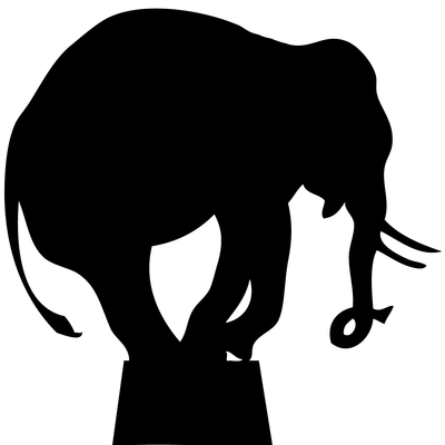 Stickers silhouette elephant 2