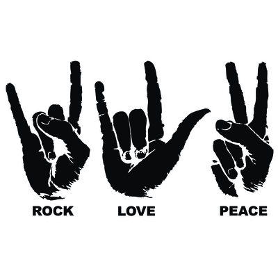 Stickers rmains Rock Love Peace