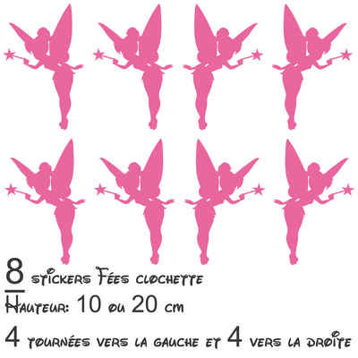 8 stickers autocollant fees fées clochette 02