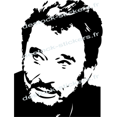 stickers Johnny Hallyday portrait 22