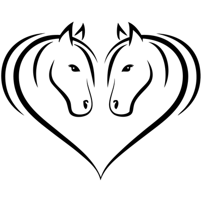 2 tetes de cheval Coeur