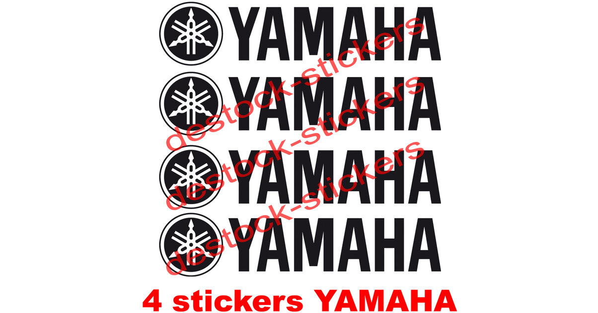 Kit 4 Adesivi YAMAHA Logo Argento Brillante 10 Cm Per Tuning Moto, Pellicola PVC Francese - Foto 4