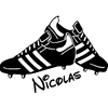 Stickers autocollant chaussures de foot personnalisé