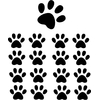 stickers 16 empreintes de chat