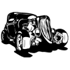 stickers autocollant voiture ancienne ford