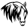 stickers tête de cheval sauvage