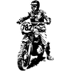 Stickers motard cross 108