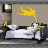 Sticker foot, footballeur drible