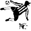 Sticker tir de Footballeur horizontal
