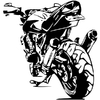 Stickers arrière moto 04