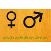 Stickers pour les toilettes WC Symboles H.F.