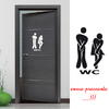 Stickers autocollant pour la porte des wc toilettes