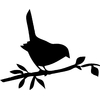 Stickers silhouette Oiseau sur une branche