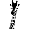 Stickers tête de Girafe