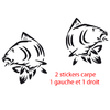 Stickers pêche à la ligne LOT de 2 carpes