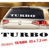 Stickers autocollant tuning TURBO pare soleil ou hayon