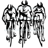 Stickers vélo 3 cyclistes