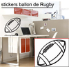 Stickers ballon de rugby