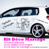 Stickers Mariage KIT complet pour la déco de la voiture des mariés