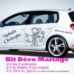 Stickers Mariage COUPLE PRENOMS vive les mariés