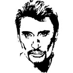 STICKERS JOHNNY HALLYDAY 02